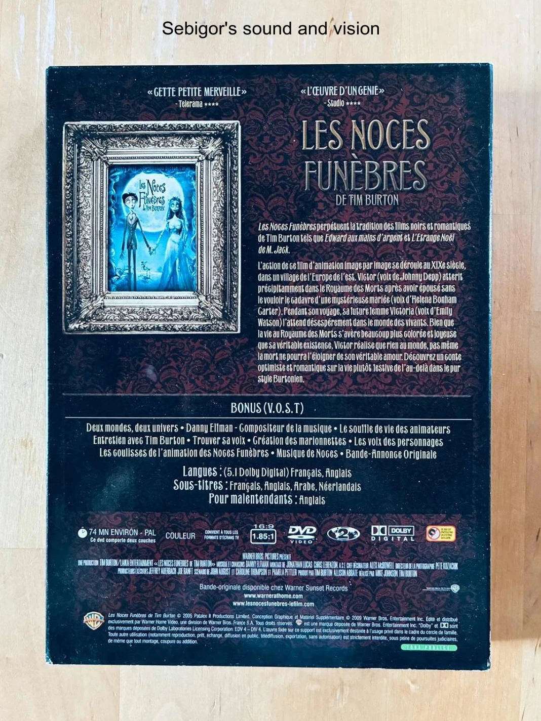 Caja de 3 DVD de Tim Burton Johnny Depp. – photo 3